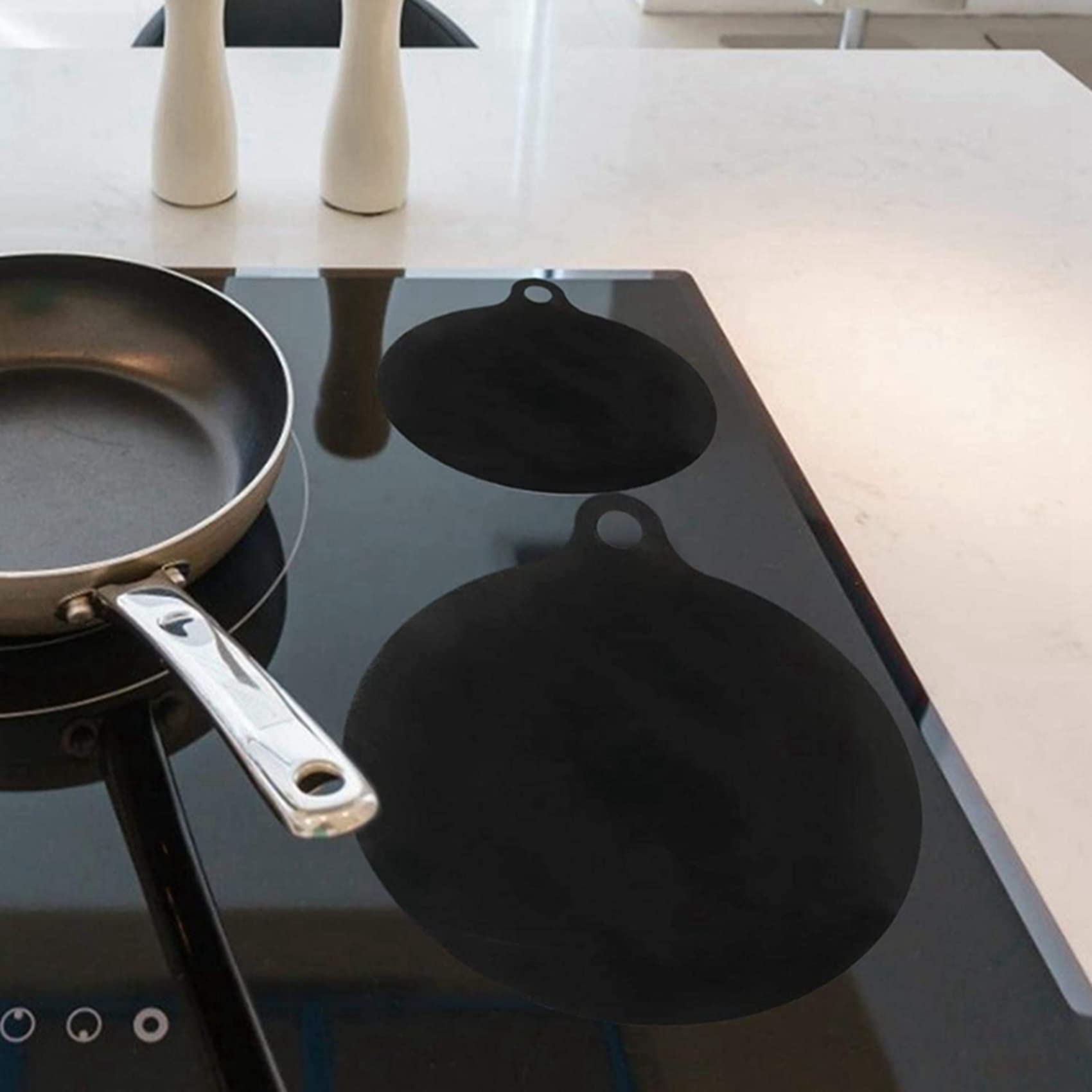 48 Piezas Protector de Alfombra de Inducción para Estufa, Almohadilla de Aislamiento Térmico de Silicona Antideslizante, Cubierta Superior de Cocina, Térmico Reutilizable