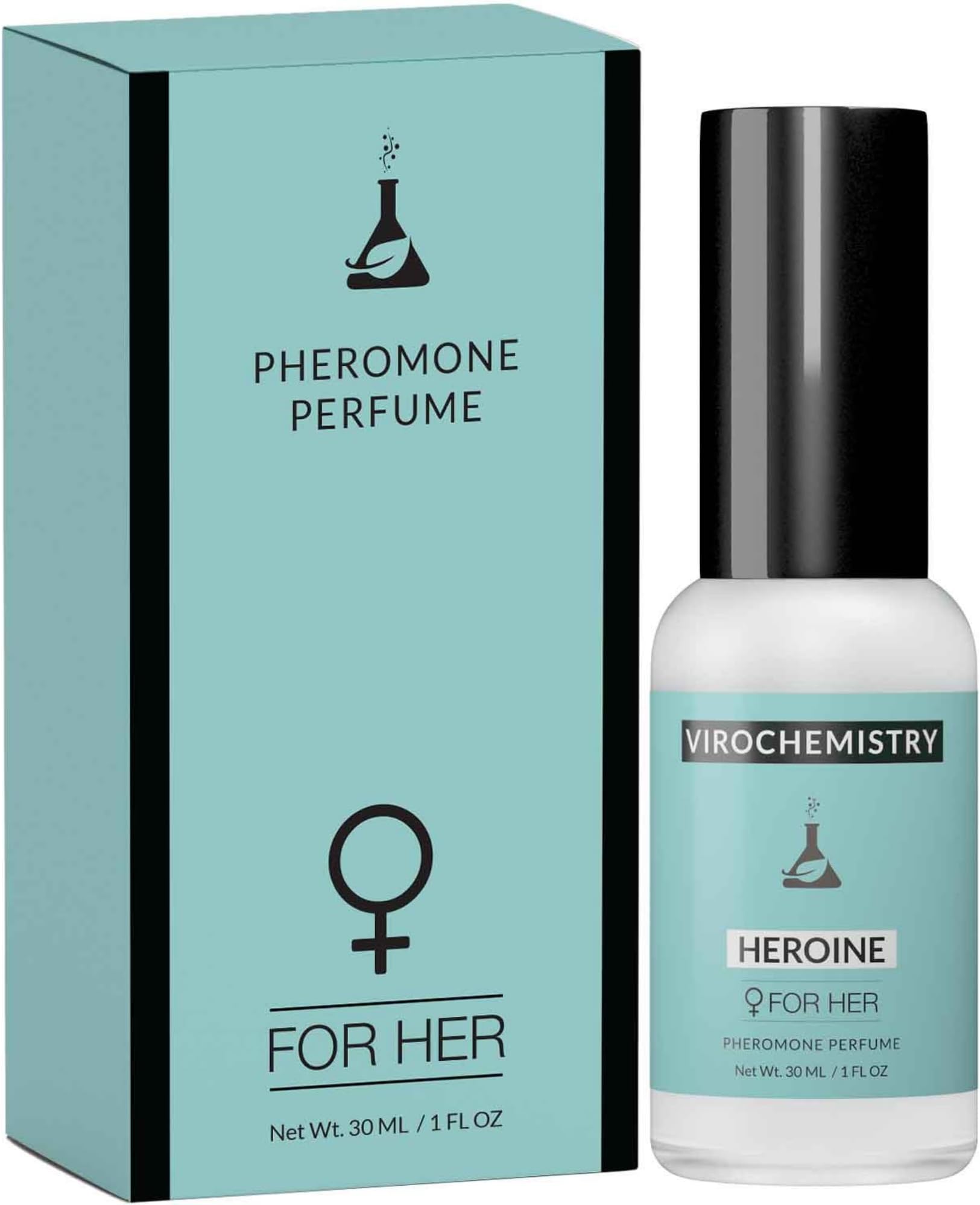 Pheromones to Attract Men for Women (Heroine) - Elegant, Ultra Strength Organic Fragrance Body Perfume (1 Fl. Oz)(Human Grade Pheromones to Attract Men)