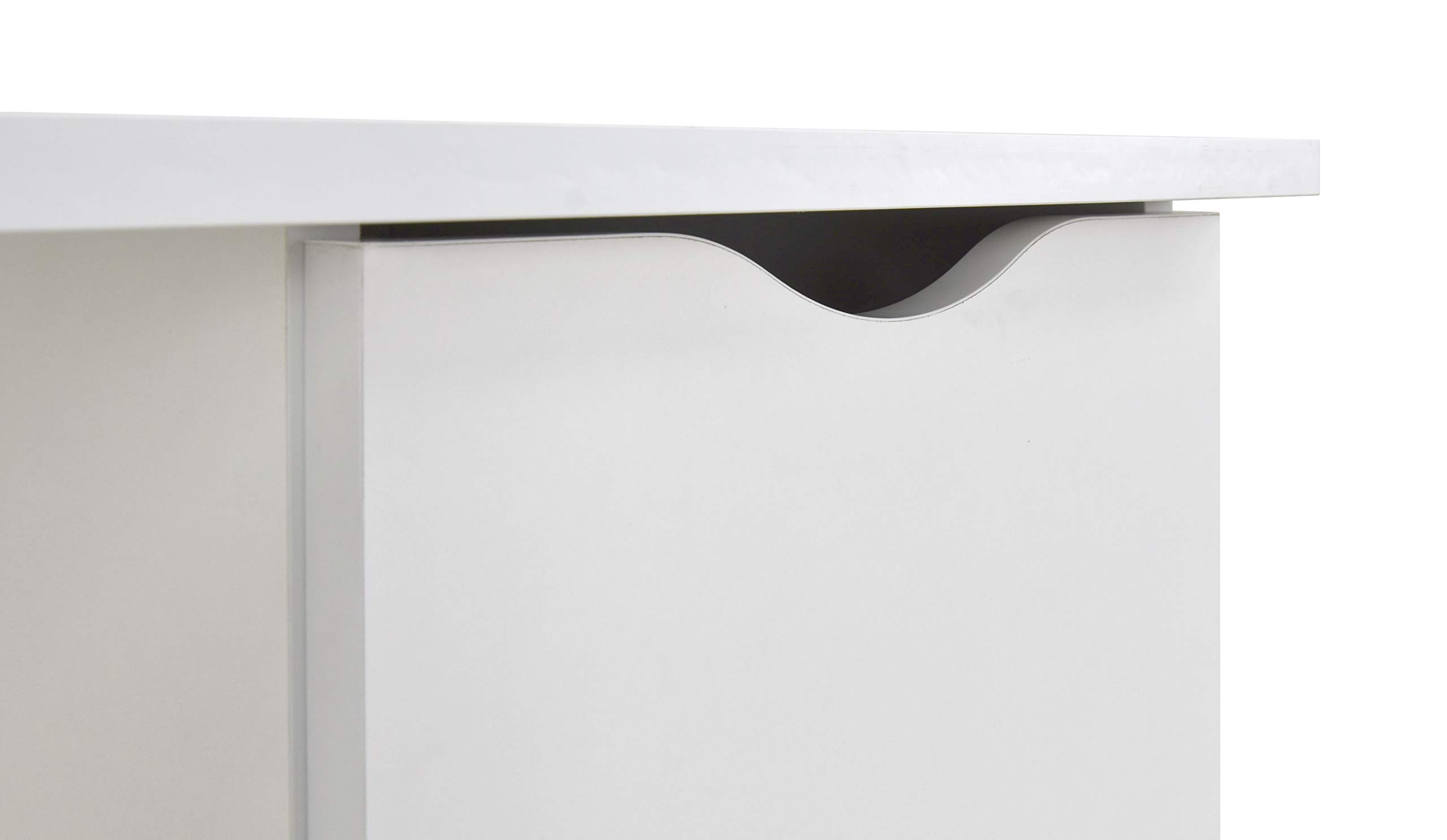 Leomark scrivania per bambini in legno 90cm x 50cm x 77cm (LxPxA), set di mobili per computer, scrittoio stile moderno, tavolo per imparare e giocare, Bianco