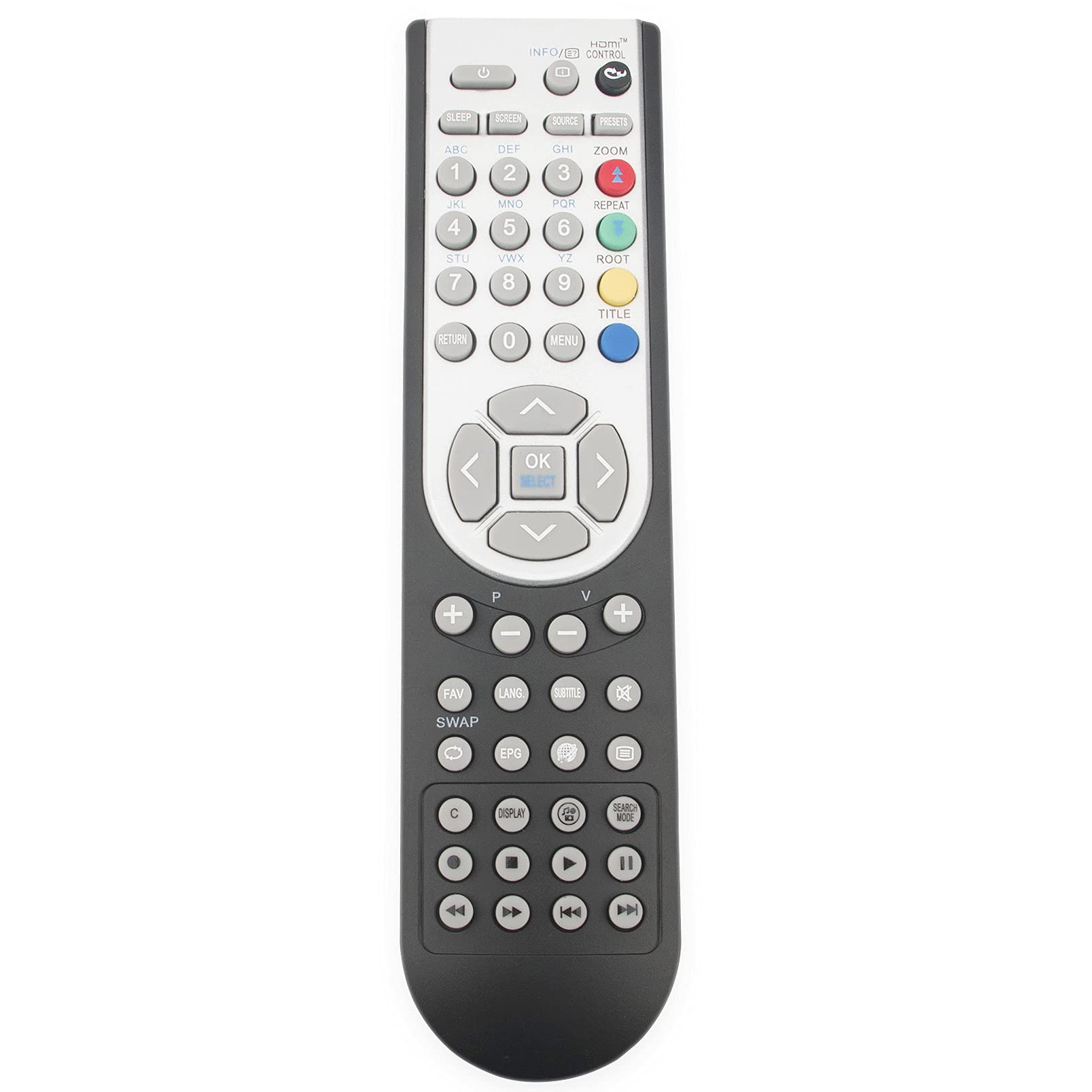 ALLIMITY RC1900 Remote Control Replace fit for Luxor Bush Inno-Hit NordMende AKAI Technika AKURA LUX-19822-COB LUX-22822-COB RC-1900 LUX-24882-COB APLDVD1851WHDID LCD26-229 LCD19-910 LUX-22-822-COB