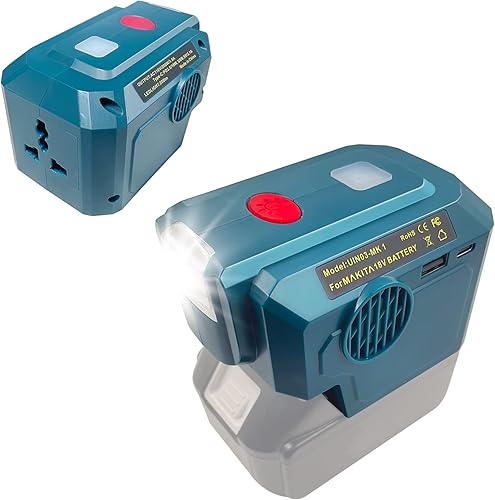 Miniatura 1 de URUN Inversor de fuente de alimentación de 200 W para batería Makita de 18 V CC de 18 V a CA de 120 V para banco de fuente de alimentación de