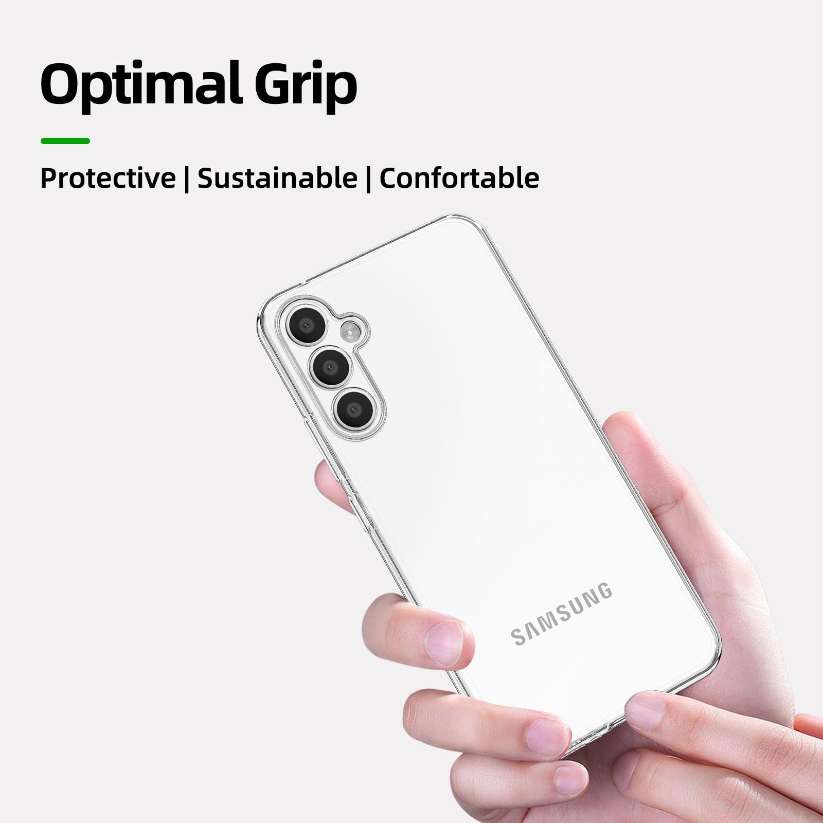 NEW'C Cover per Samsung Galaxy A54 5G Gel TPU in silicone ultra trasparente e 2 × vetro temperato per Samsung Galaxy A54 5G Cristal templado
