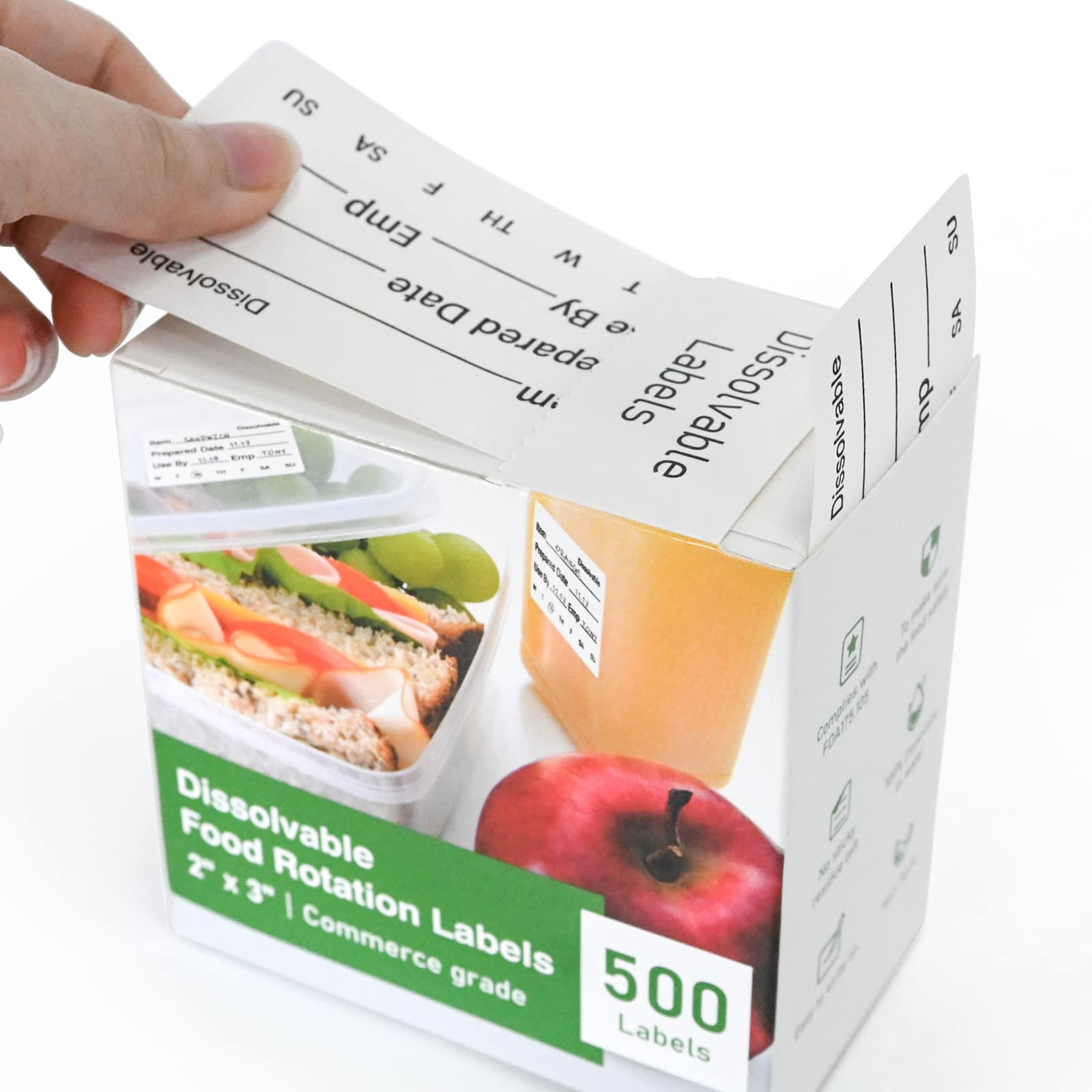 Snapklik.com : 500 Large Size Dissolvable Food Rotation Labels 2
