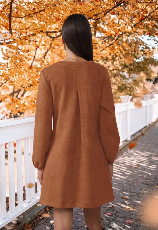 Robe manches longues à poches fluide et confortable - 4