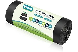 Portable Toilet Bags with Drawstring for Camping Toilets Adults Outdoor Camping Car (25 PACK)