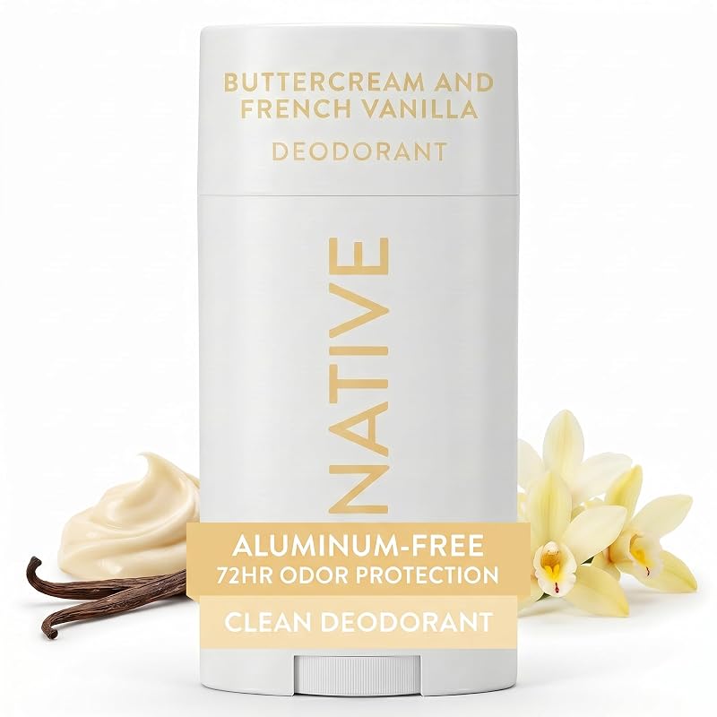 Desodorante Native Buttercream & French Vanilla sem alumínio, 75 g