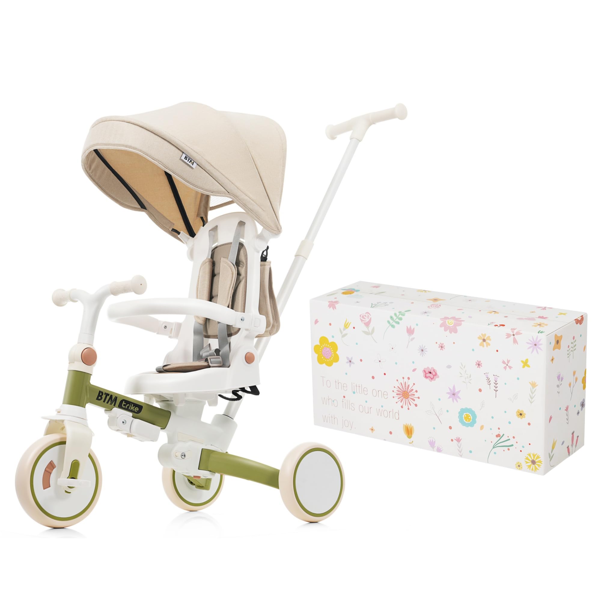 Amazon.co.jp: BTM 三輪車 子供用 7in1 折りたたみ ギフト箱入り 座面