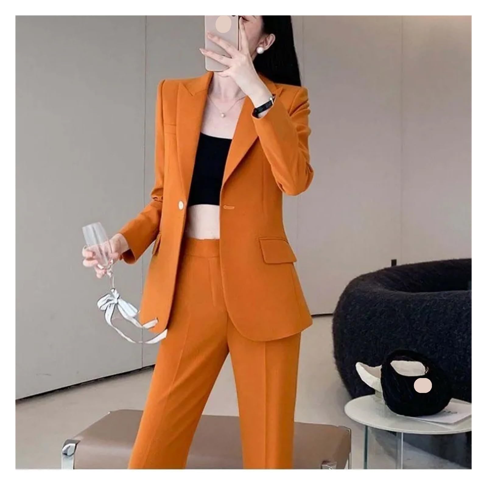 Traje Profesional de otoño for Mujer, Chaqueta y Pantalones, Dos Piezas, Elegante, Informal, Abrigo, Conjunto a Juego para Negocios, Trabajo, Oficina, Formal