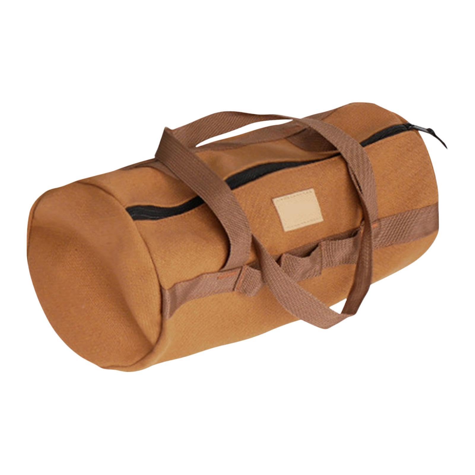 Tent Stakes Storage Bag Double Layer Canvas Bag Camping Tent Peg Nail Storage Bag Tent Pegs Pouch Pouch Utility Tote Bag for Ground Nails for Awning Outdoor Camping