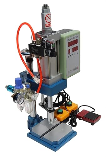 Miniatura 2 de Máquina de prensa neumática con controlador de pantalla, presión neumática de carrera de cilindro ajustable para máquina de prensa de perforación de