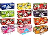 12 Mixed Juicy Jays Different Fruity Flavours Big Size Rolls Rolling Smoking Papers