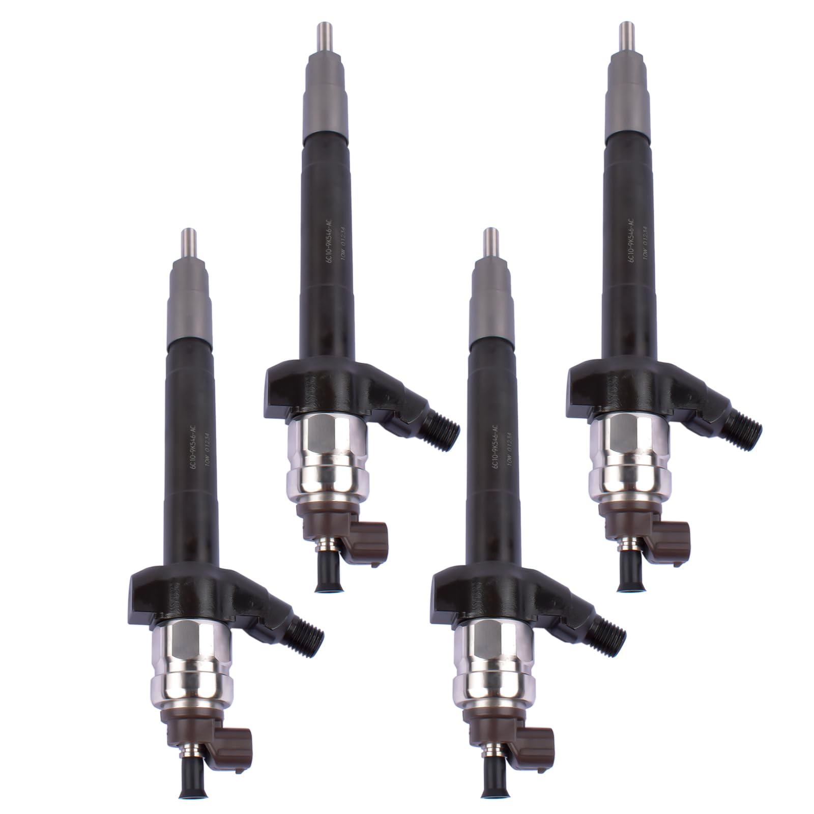 Bisenya 4x inyector de combustible 6C1Q-9K546-AC Compatible con Cit-roen Jum-per Fi-at Du-cato Fo-rd Tran-sit Peu-geot Bo-xer 2.2 TDCI 6C1Q9K546AC 0950005801 095000-5800