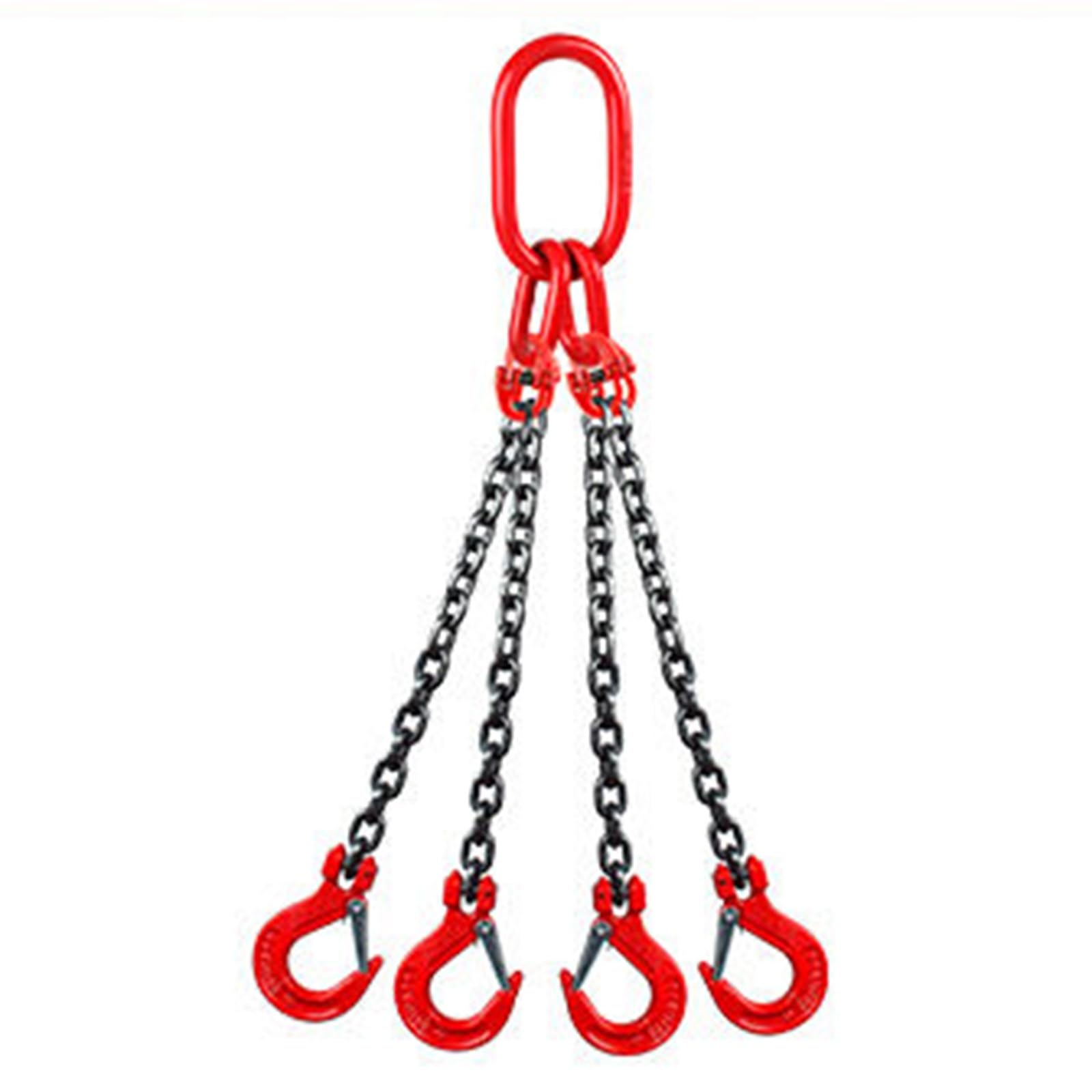 Lifting Chains Rigging Catch Basin, 4 Chain Lifting Sling 1 3 5 7 Feet with Locking Hooks, Engine Lift Chain for Cargo Security Towing and Handling(Load 2 Ton L 1 M (3.3 FT) 4 Hook)