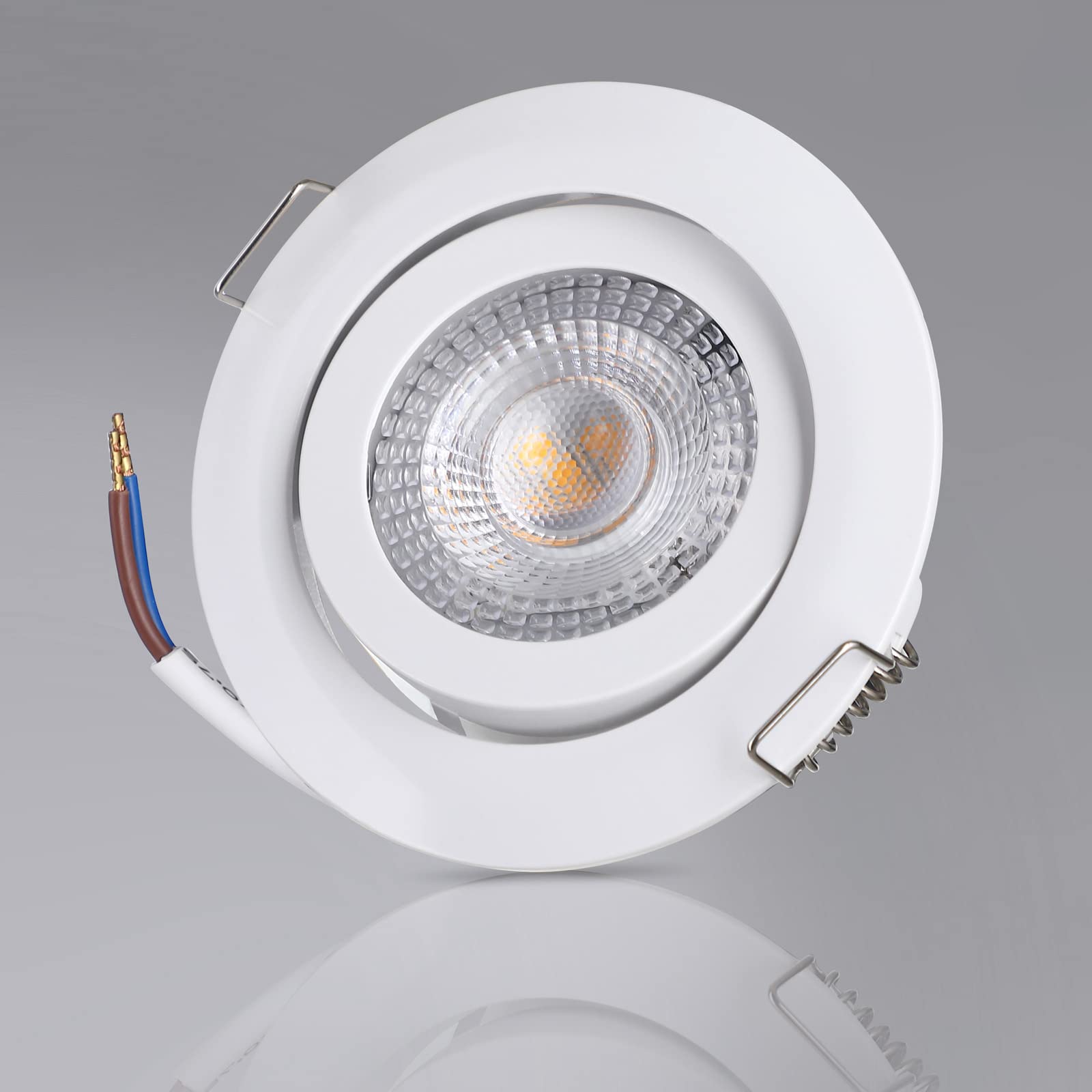 Monzana 12x Faretti a LED da Incasso 68mm Luci Dimmerabili & Orientabili 3000K 230V IP20
