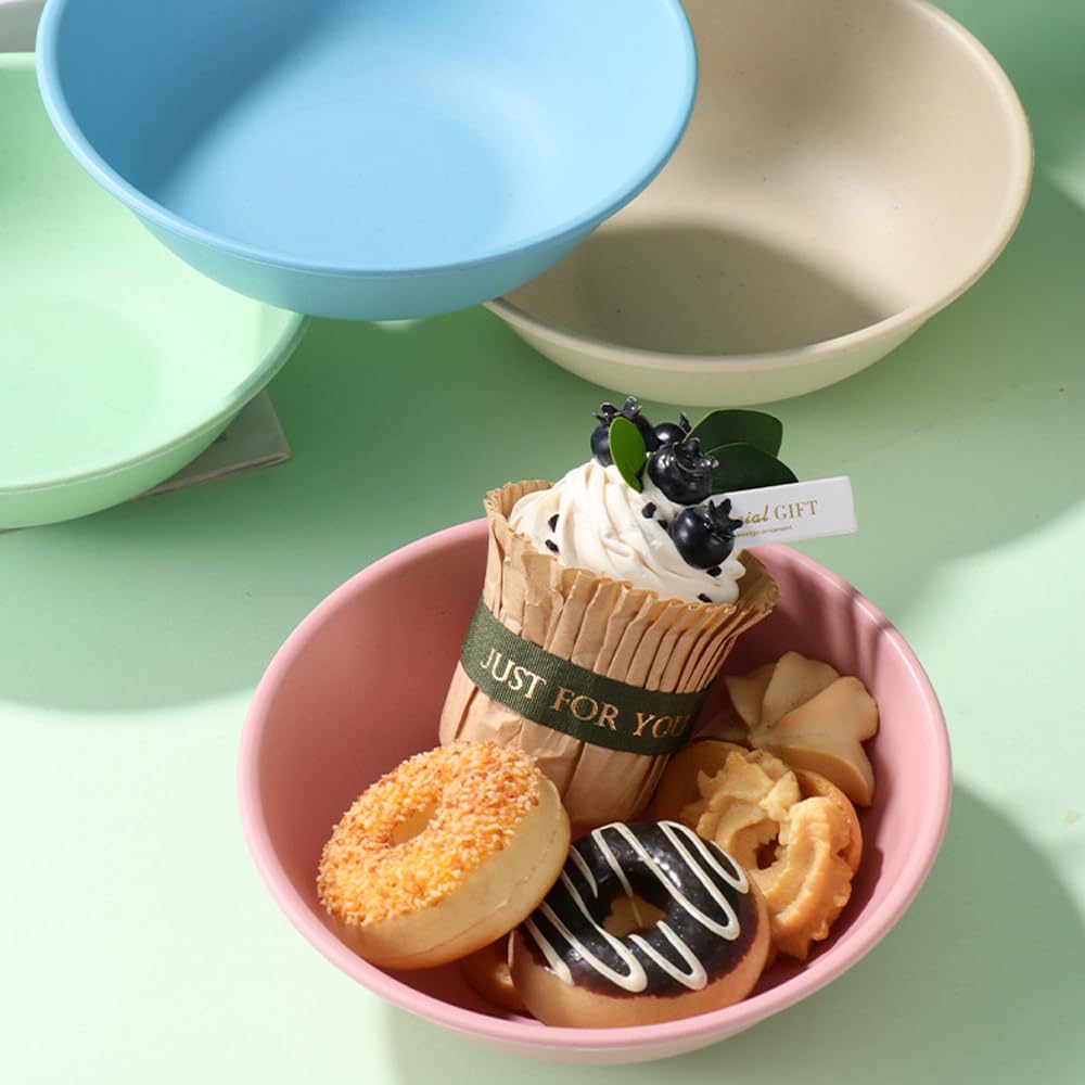 8 Stück Kunststoffschalen Grau - Spülmaschinenfeste Müslischalen 907ml BPA-frei