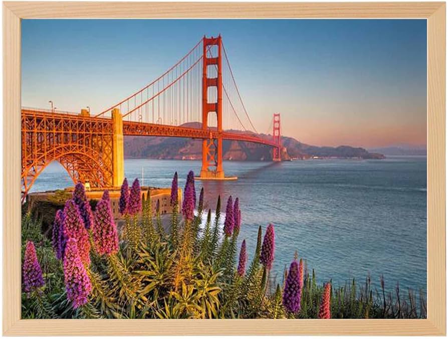 Amazon.co.jp: 壁の絵 新しい日が始まるゴールデンゲートブリッジ