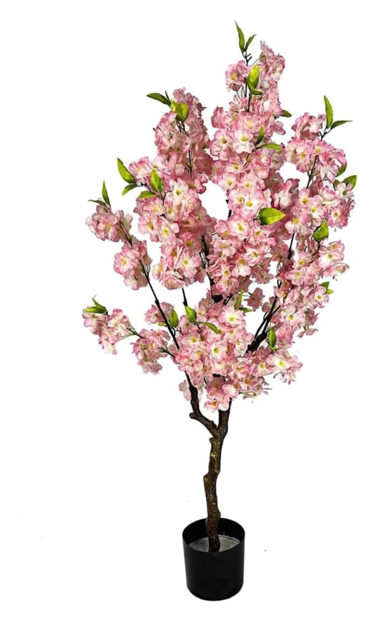 SWENEEN Indoor Artificial Cherry Blossom Tree Realistic And Natural Fake Tree 47.24 Inches Simulation Tree For Home Artificial Plant Decor Artificial Tree,