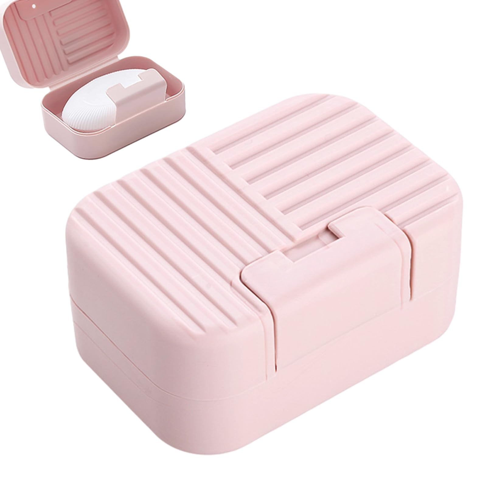 Zorq [Prediction Based On Product Line/Brand Consistency, E.g., White, Off-White, Beige, Etc. - See Specific Product Listing] Soap Holder With Lid, Soap Holder Container, Travel Soap Cases, Soap Dish, Lightweight, Compact, Portable Soap Box With Quick Draining For Outdoor Travel
