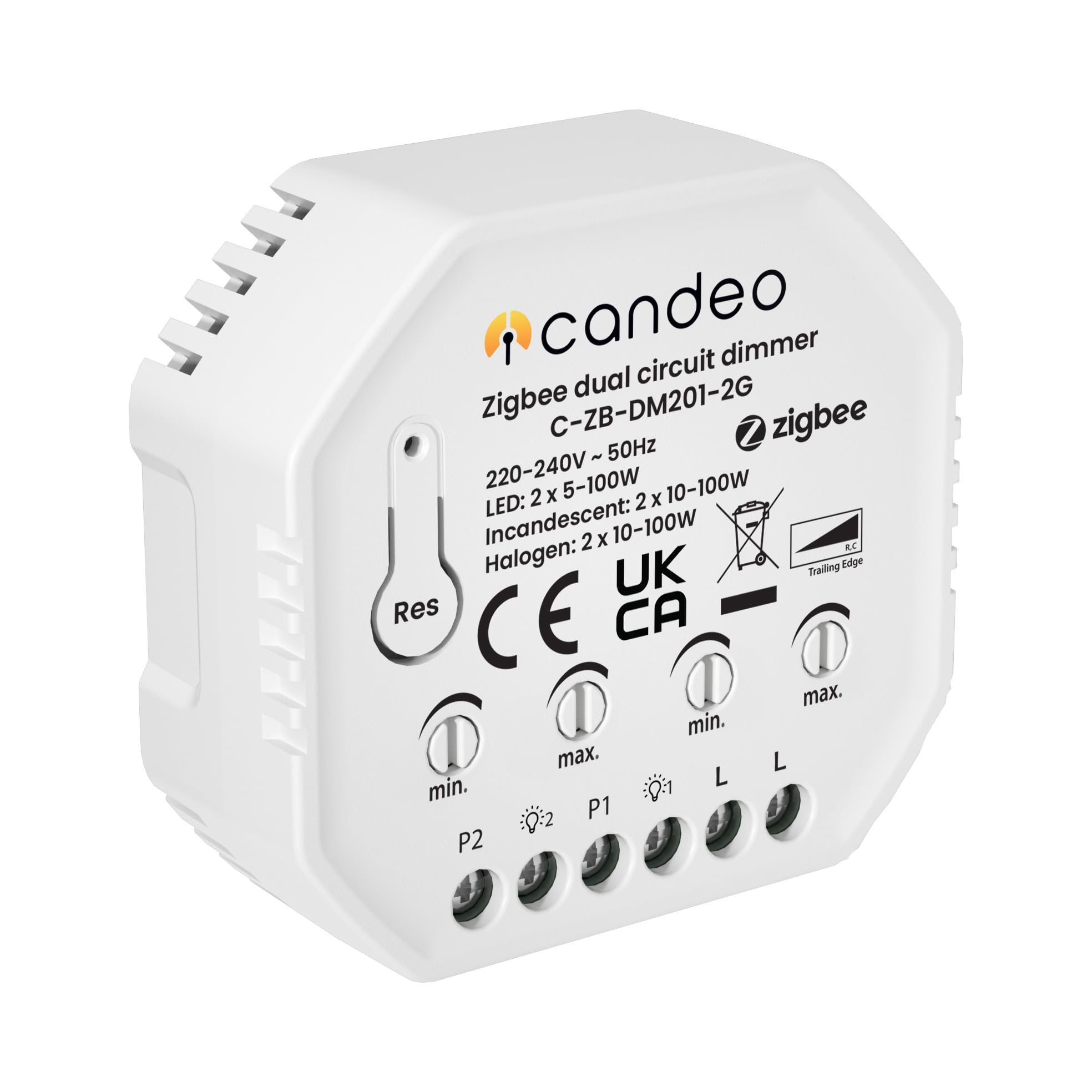 Dual Circuit Zigbee Smart Dimmer Switch Module -LED & Halogen | No Neutral Required | Compatible with Home Assistant, zigbee2mqtt & other zigbee hubs โ image 1