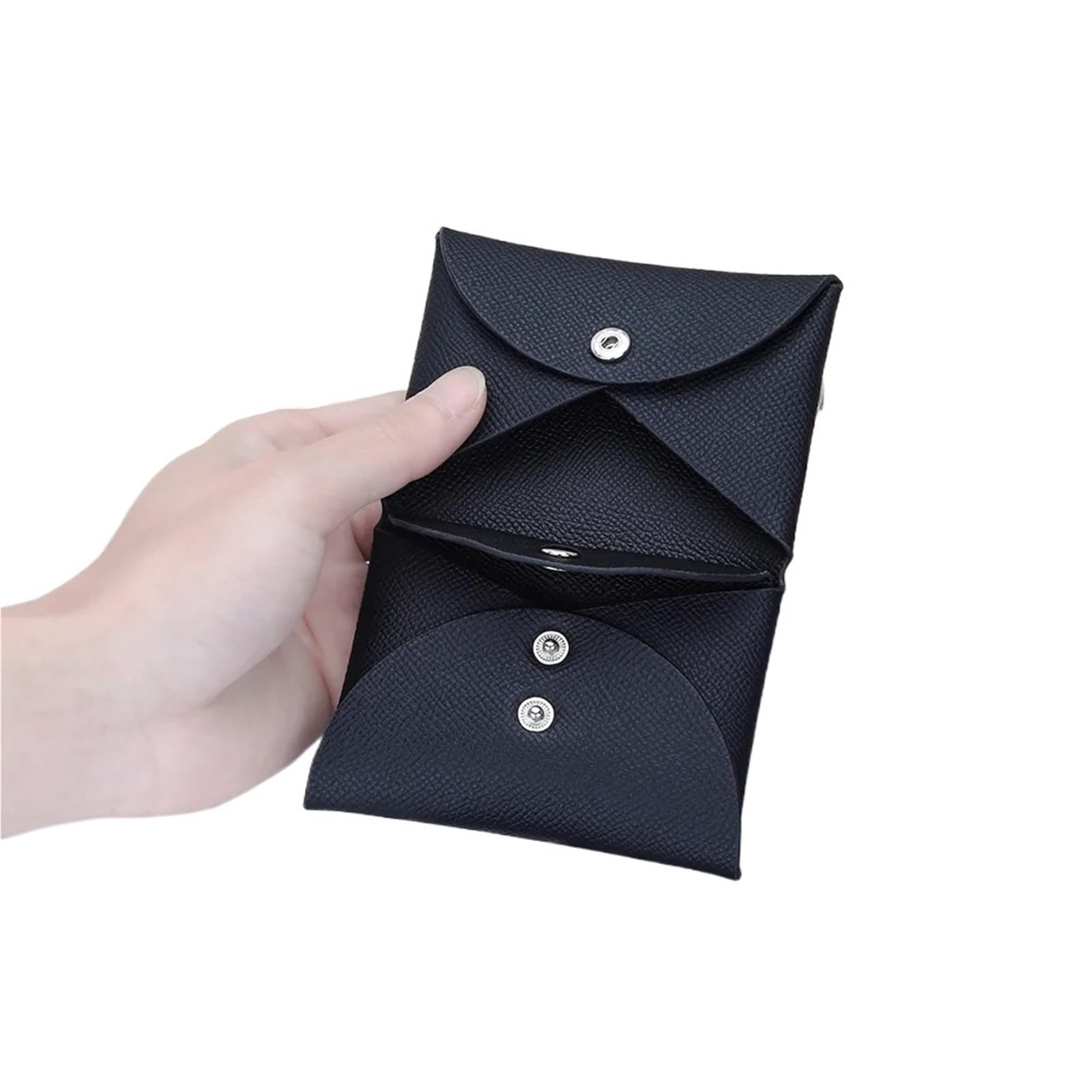 Portamonete Portamonete piccolo in pelle da 1 pezzo in Porta carte for uomo Donna(Elephant gray)