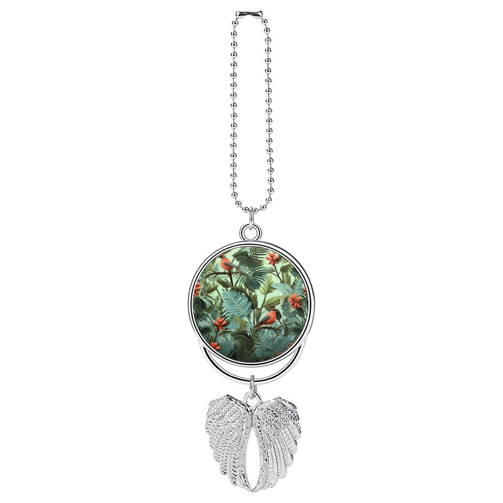 Tropical Plants Car Charm Alloy Car Rear View Mirrors Hanging Ornaments Stylish Car Pendant Funny Auto Hanging Accessories Car Hanging Ornaments Gift for Women Men