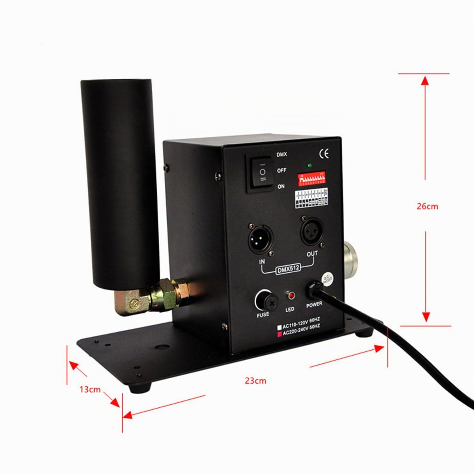Machine À Jet De CO2, Machine De Sablage Cryogénique De CO2 À Tube Unique De 200 W, Machine De Brouillard De Fumée À Colonne De CO2 Avec Effets De Scénario DMX512 Avec Tuyau De 6 Mètres Pour Scène