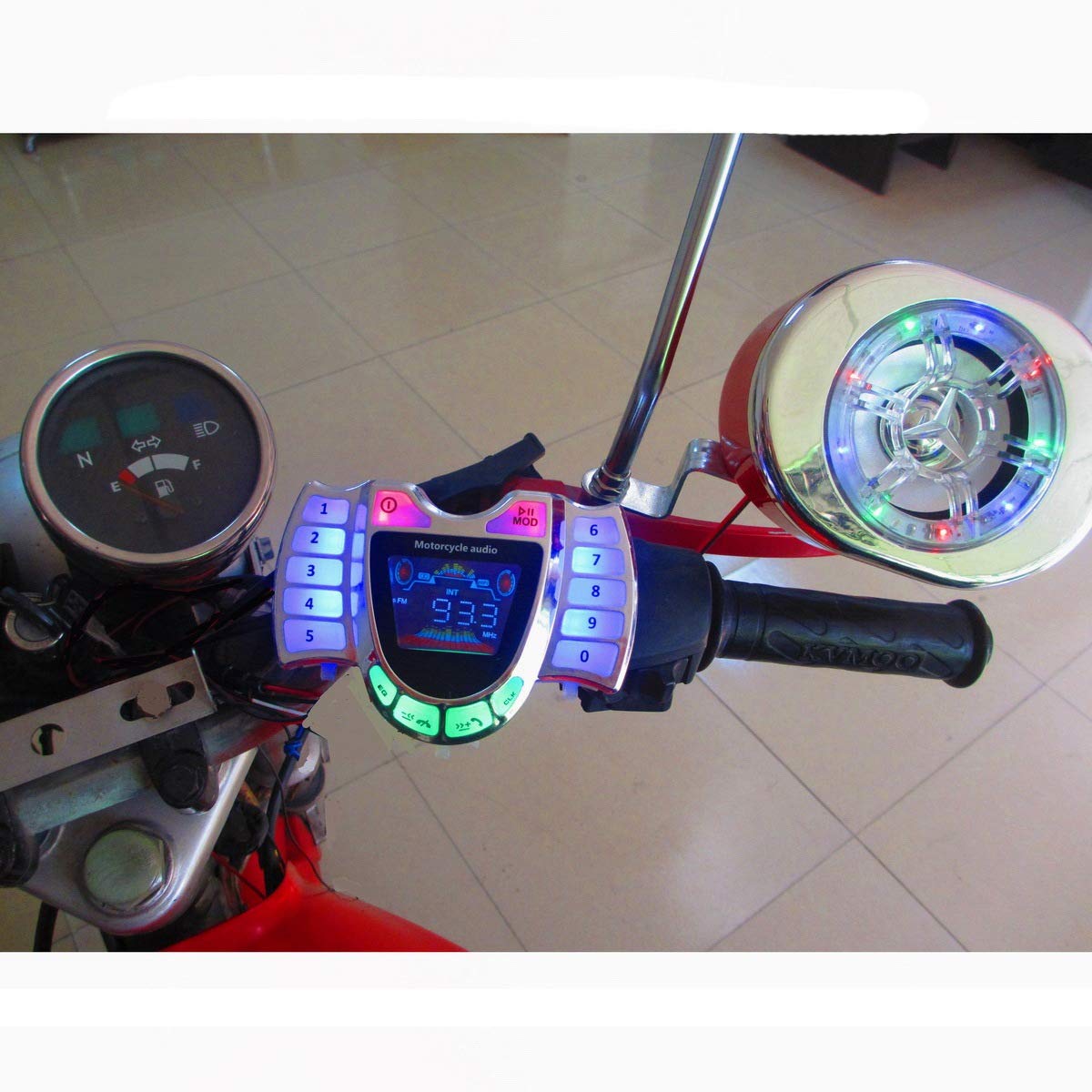 Altoparlanti stereo per moto, wireless, Bluetooth, lettore MP3, impermeabile, audio FM per moto, scooter, ATV, UTV