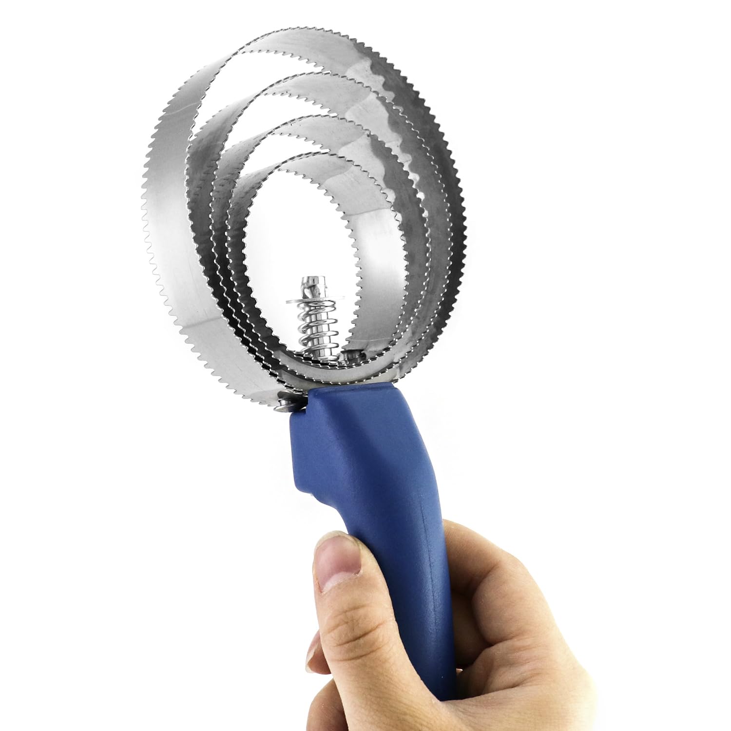 QWORK 2 Pezzi Striglia a Spirale Spazzola per Cavalli Impugnatura Soft Touch