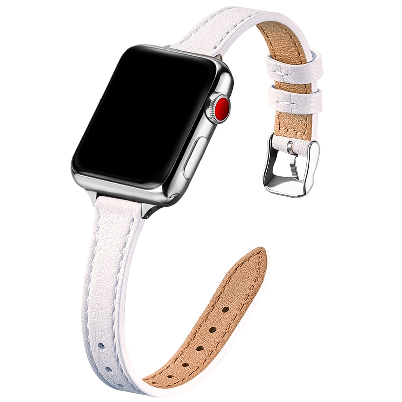 Amazon.com: STIROLL Slim Leather Bands Compatible with Apple  display picture 3