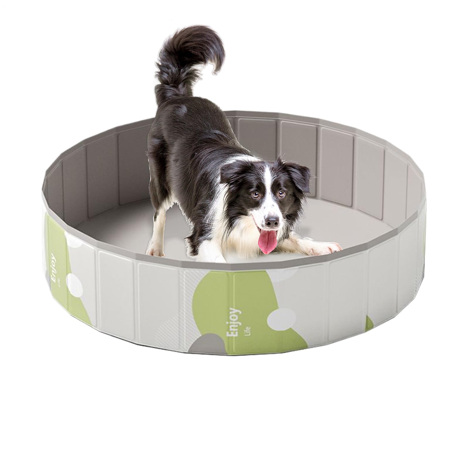 Dog Pool, Foldable Pet Swimming Pool Summer Dog Puppy Cooling Paddling Pools for Small Medium Large Dogs, 80 X 20cm/100 x 30 cm/120 x 30 cm