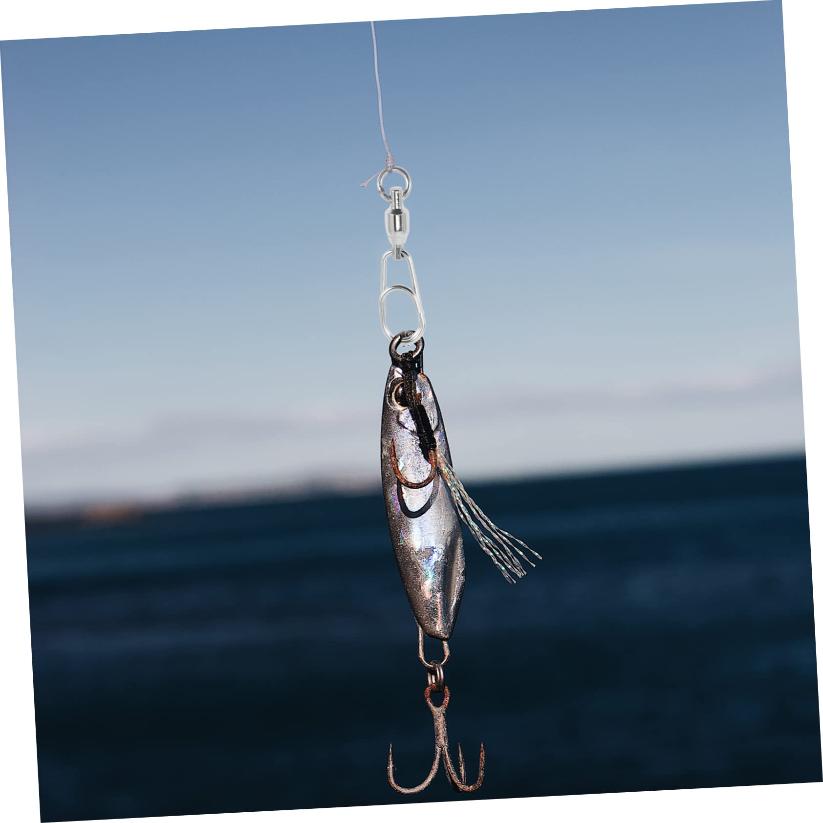 SUPVOX Connecteur D'Anneau À Huit Chiffres Petit Leurre De Pêche Leurre Émerillons À Pression Connecteur D'Appât De Pêche Anneau De Verrouillage Extérieur Remplacement Pivotant