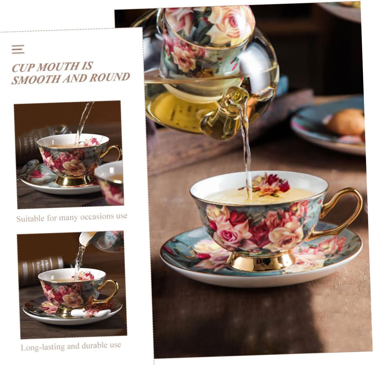 Cup and Saucer Set Ceramic Dish Set Espresso Set Ceramic Espresso Cup Beverages Cups Tea Coffee Cup Set Bone China Cup and Saucer Set Household Coffee Mug