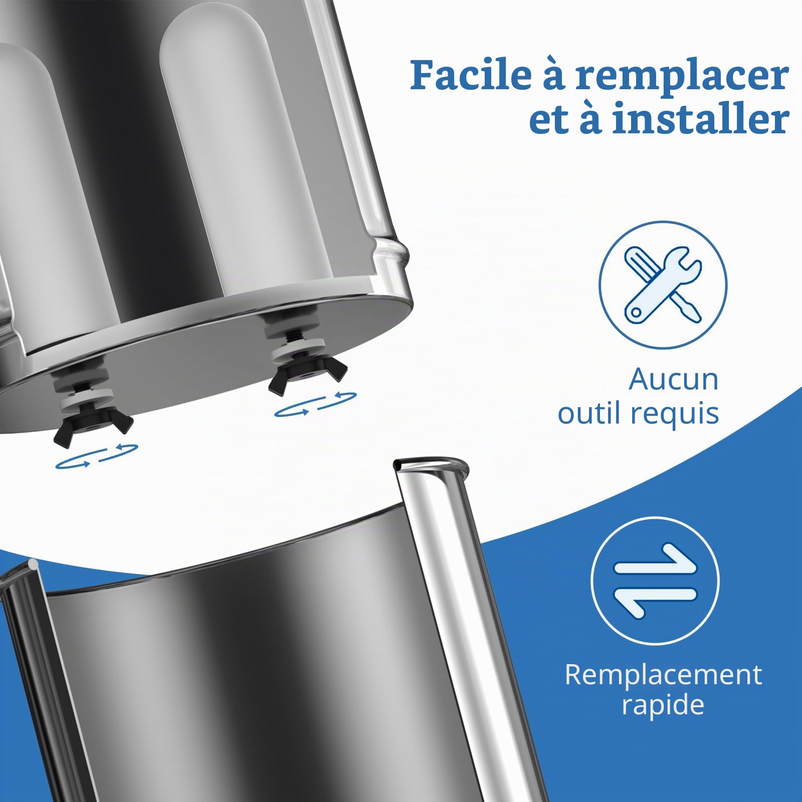 Lot de 2 Cartouches de Rechange en Céramique pour Système de Filtration d'Eau par Gravité