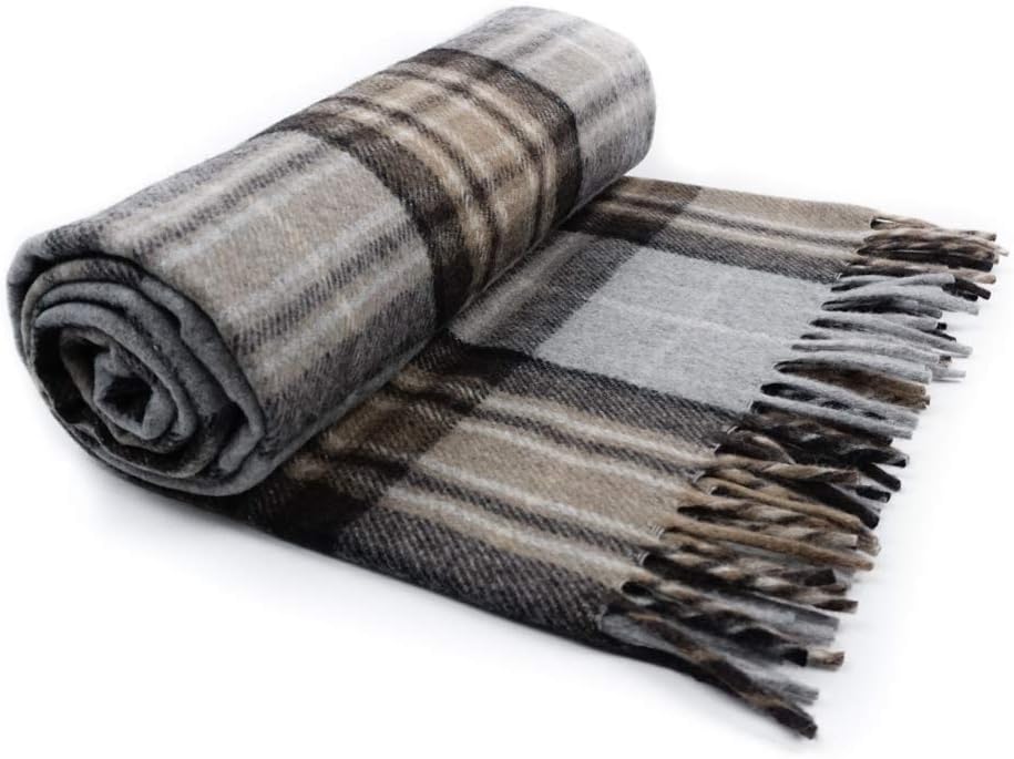 Border Tweeds 100 All Wool Scottish Tartan Multicolour Picnic Blanket