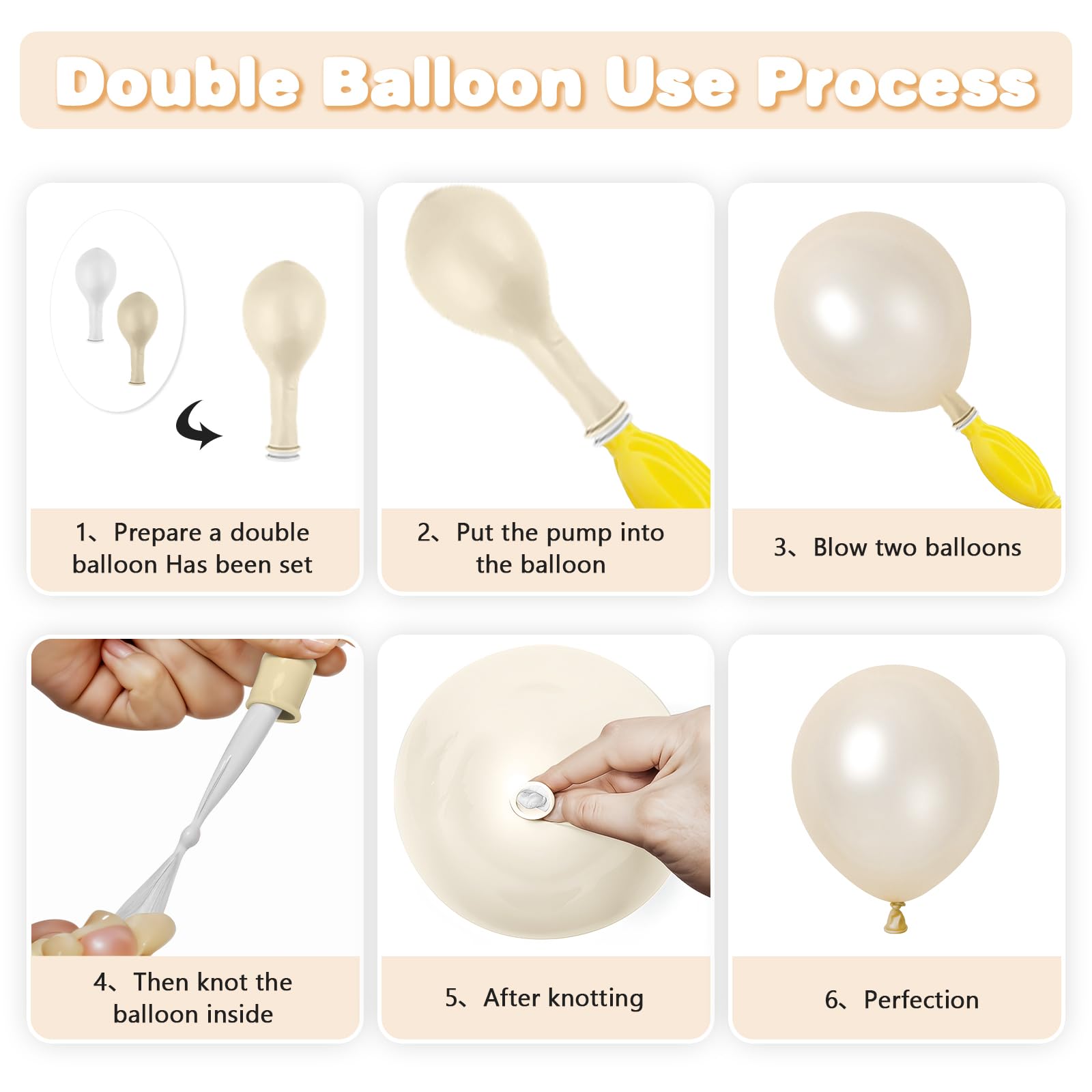 Kit de arco de globos blanco perla