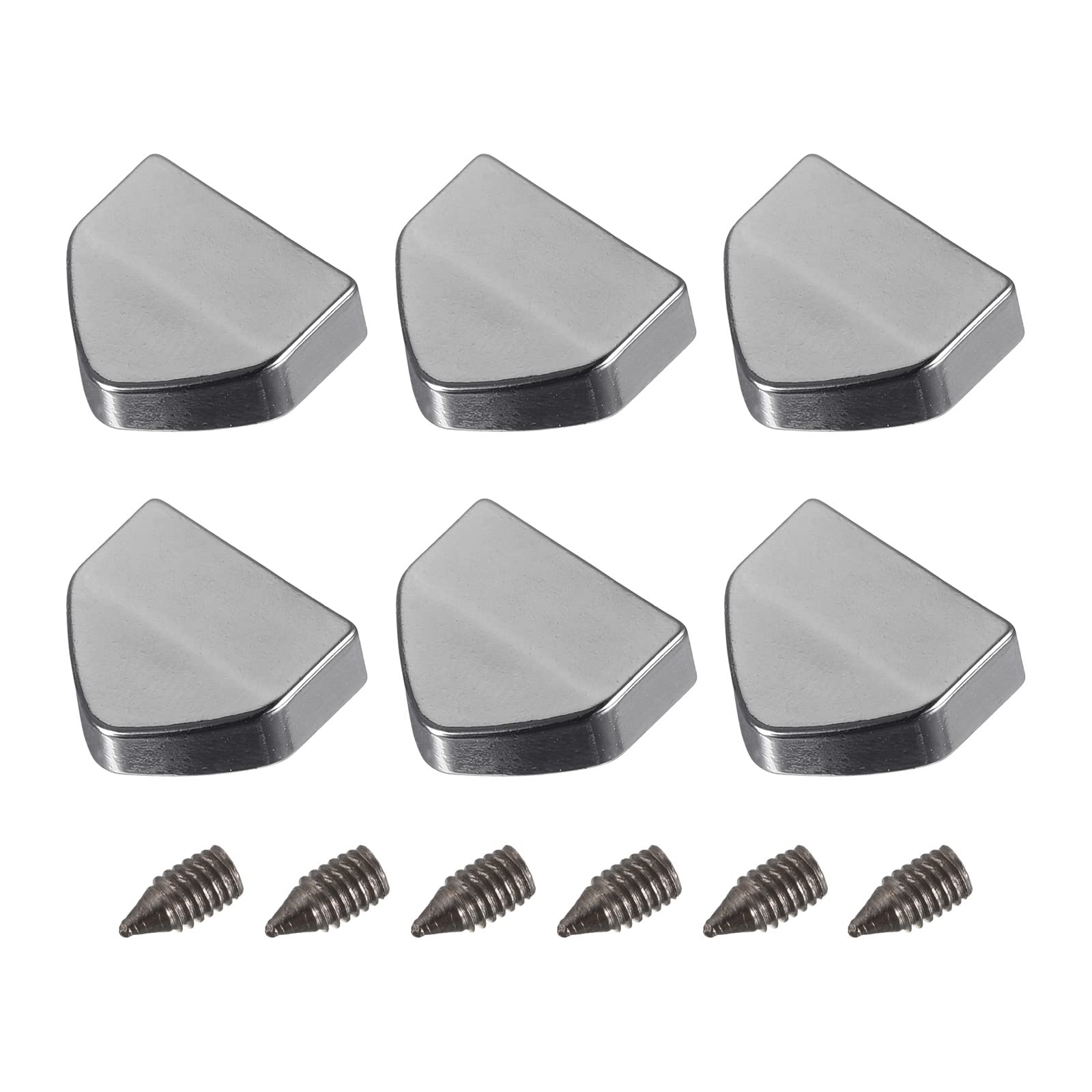 sourcing map Zipper Tail Clip, 6 Pcs Zinc Alloy Zipper Buckle Tails Stopper End Tips for Leather Sewing DIY Accessories (0.31 Inch, Black)
