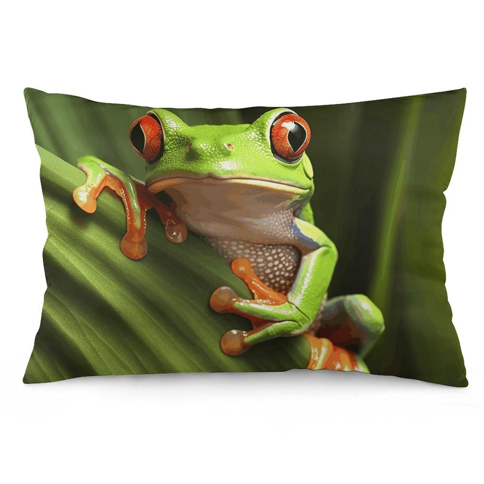 2 Pack Pillow Cases for Hair and Skin, Soft Breathable Pillow Case Covers with Hidden Zipper, Tree Frog Pillowcase 16 "x24 Pillow Covers for Sleeping Gift
