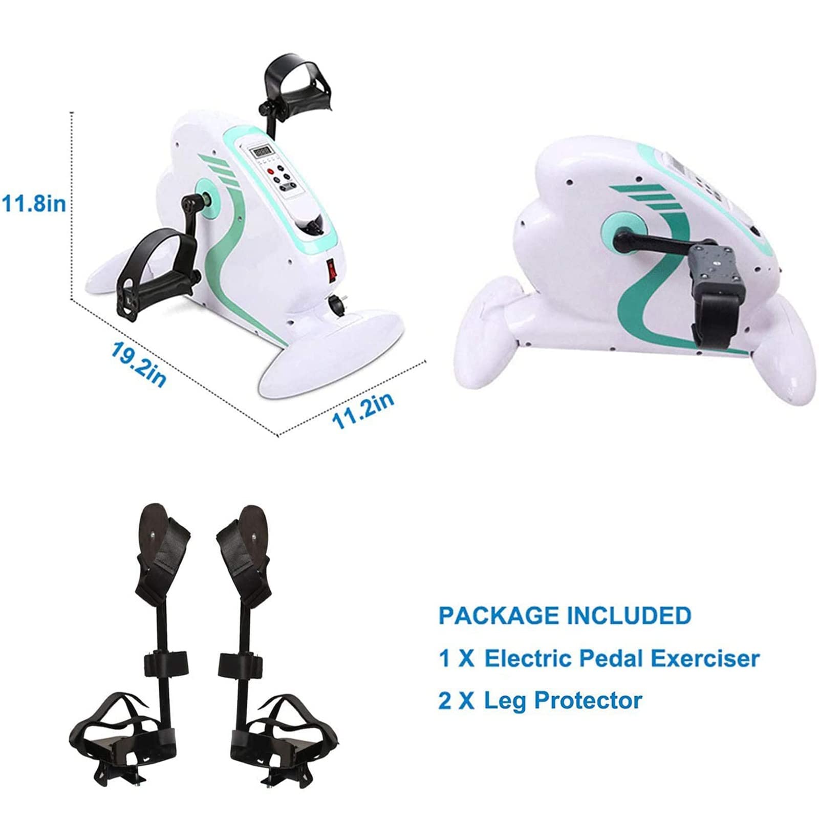 Mini Bike Cyclette motorizzata a pedale con staffa di protezione per le gambe, pedaliera elettrica, allenamento di riabilitazione per terapia fisica per anziani, anziani e disabili