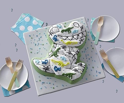 Miniatura 3 de Molde de pastel de dinosaurio hip hop, molde para pastel de cumpleaños 3D para niños, moldes de aleación de aluminio, herramientas antiadherentes