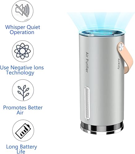 Miniatura 2 de AVALEDAY Purificador de aire para automóvil, purificador de aire portátil para automóvil con filtro HEPA verdadero, ambientador de aire