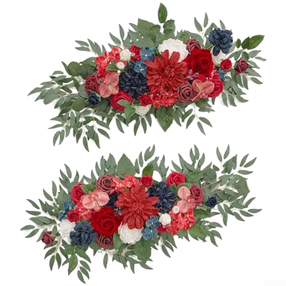 Seidenblumen Bouquet 75x35cm Wetterfest Outdoor(Blue)