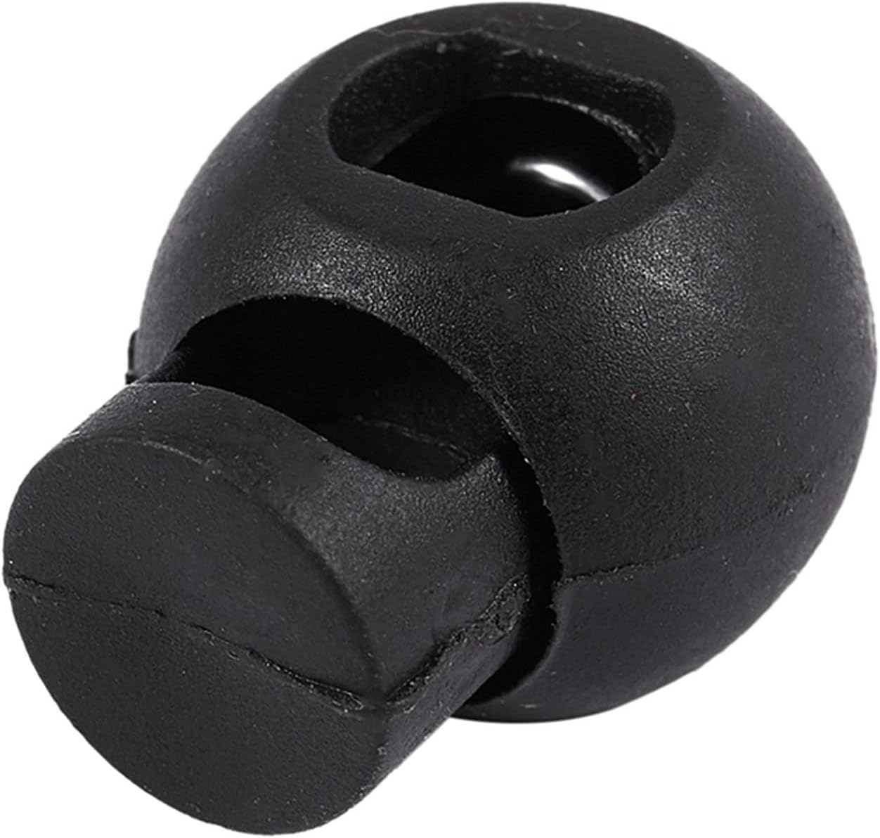 Spring Locks Clasp，Rope lock Cord Locks,Toggles 100 Piece Cord Stopper DIY Black Plastic Connector Cord Lock Stopper Switch Cover 20x15mm