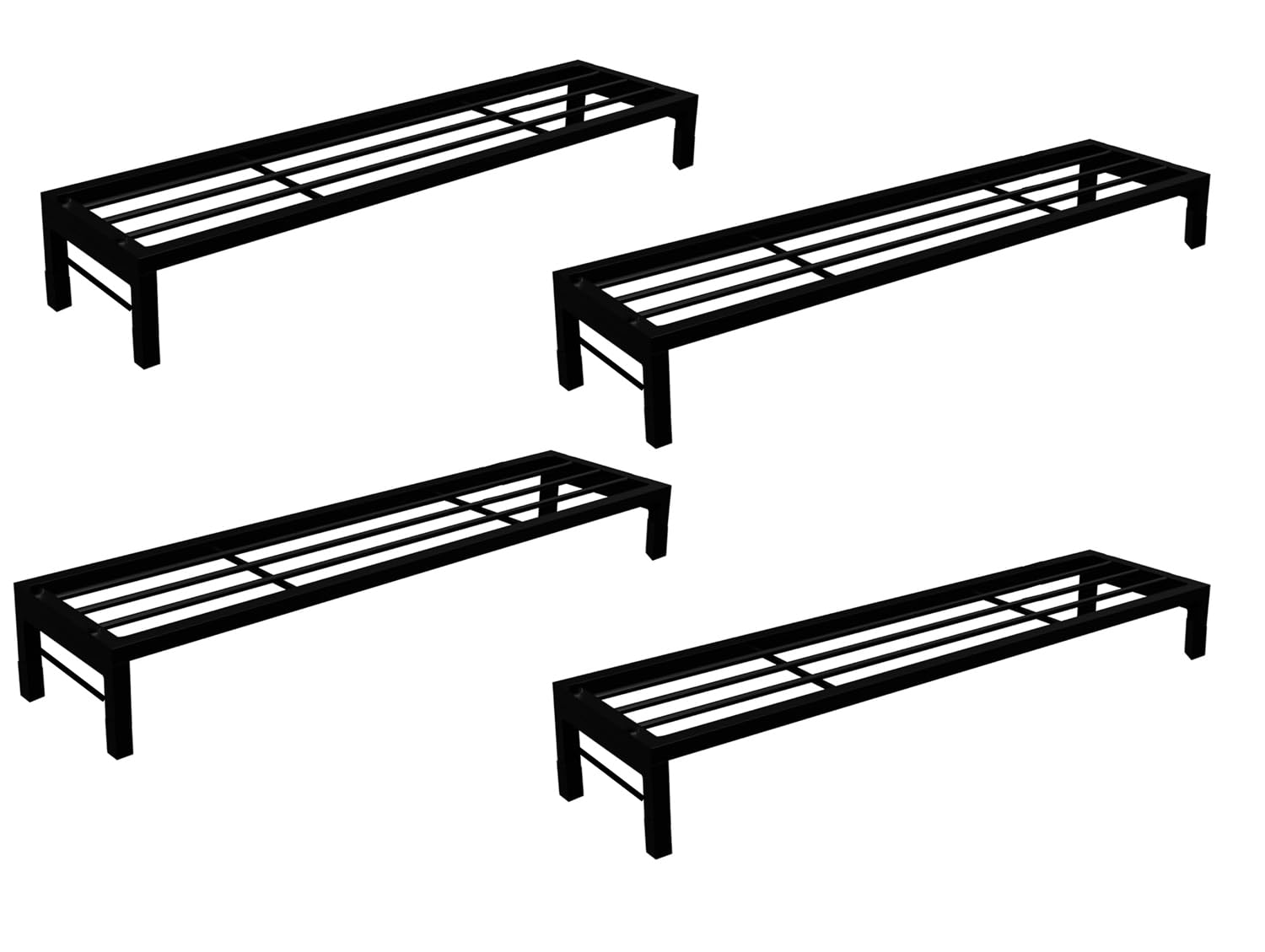 IRON LANDS Elegance Pot Stand for Indoor Outdoor Plant Premium Strong Flower Gamla Rack for Garden Balcony Home Living Room Decor Color- White (Pack of 4 - Black) (B0DBJ1XT8V) Amazon Price History, Amazon Price Tracker