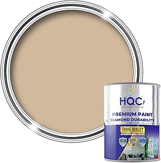 HQC Weather Shield Beige Smooth Masonry Paint | 1L in 30+ Colours | Storm Proof, Scrub Resistance & Waterproof | Weatherproof Technology Designed with Acrylic Resin for Ultimate Protection