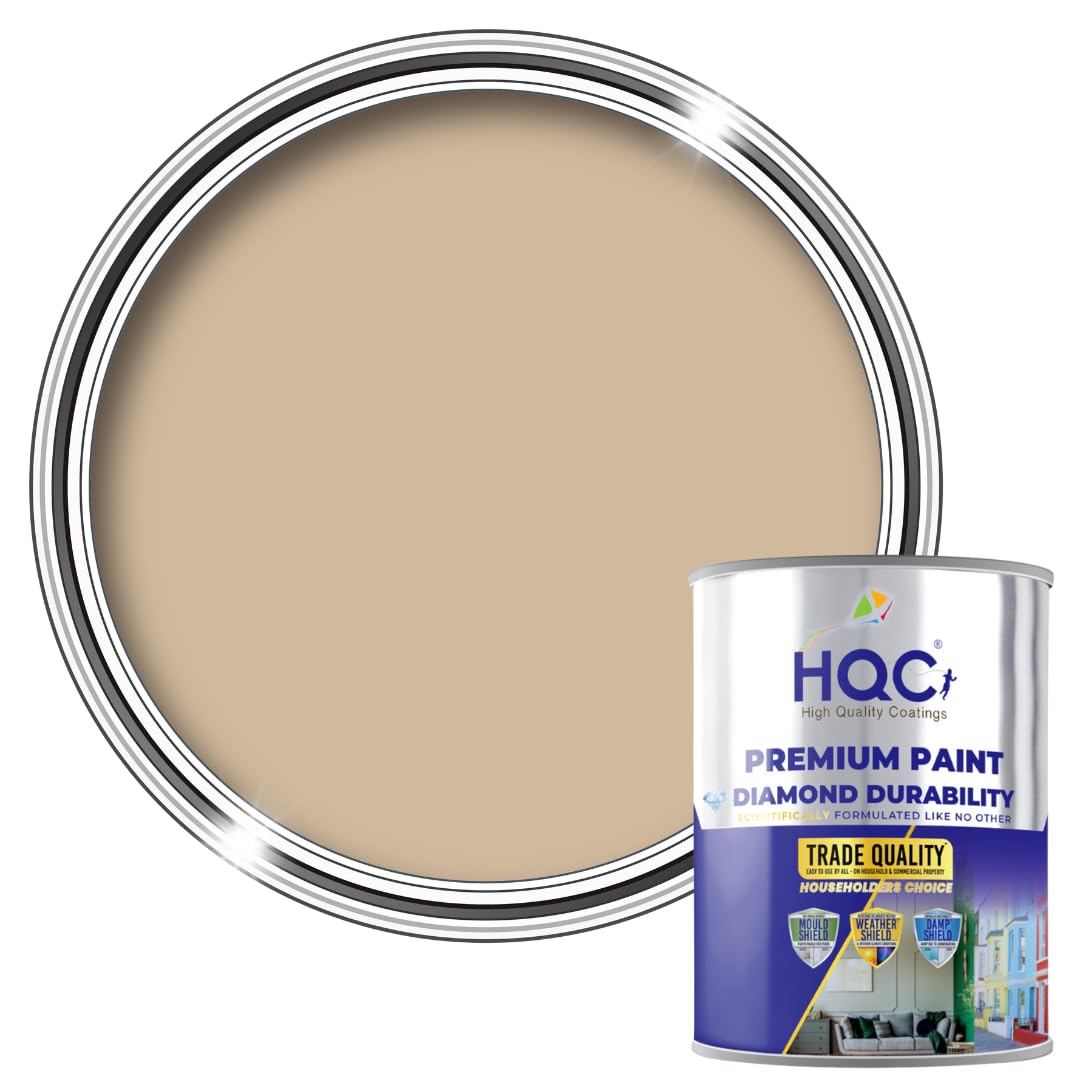 Hqc Beige Fence And Garden Paint | Furniture, Shed, Wood, Outdoor Paint | Garden Fence | Quick-Drying | 1L