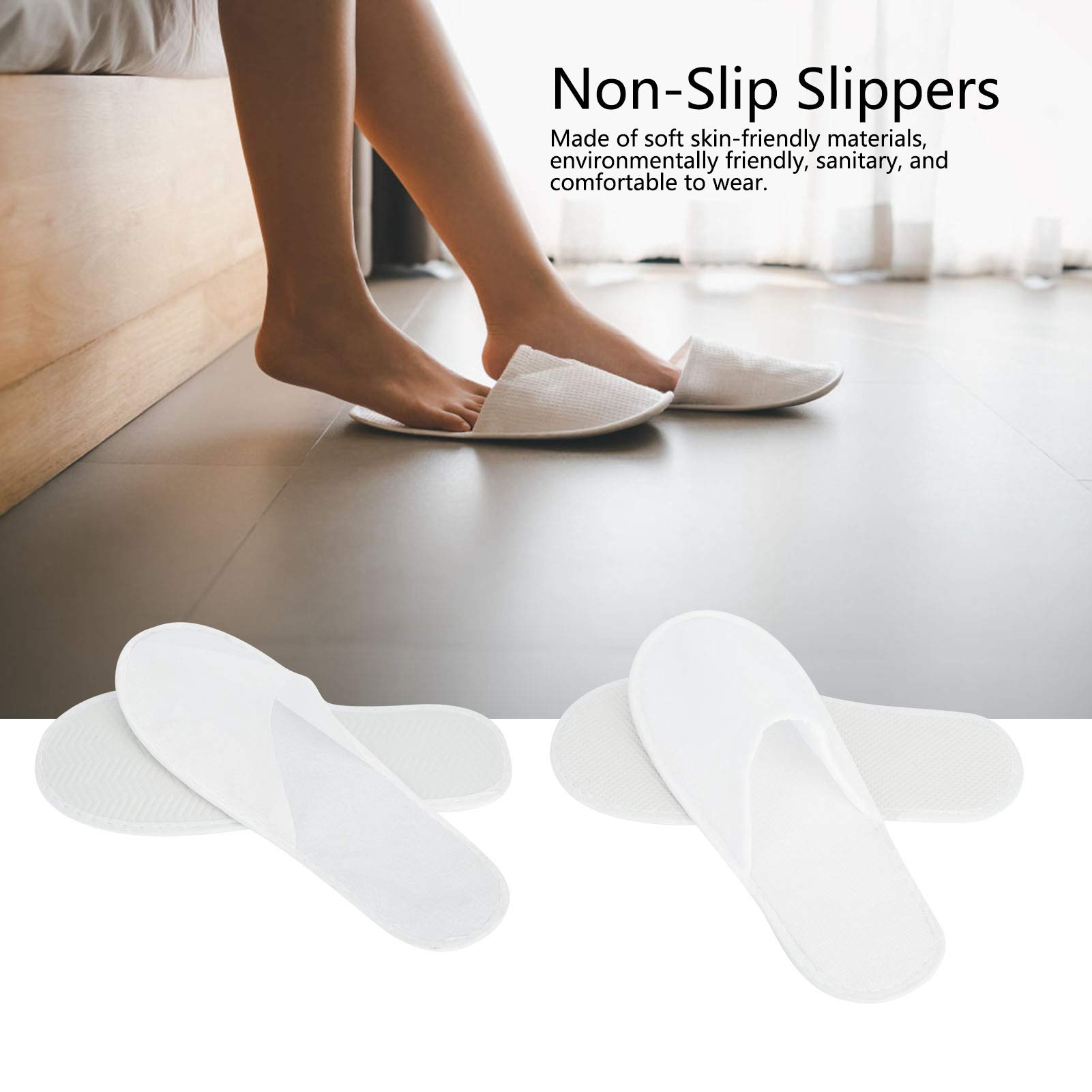 Pilipane Pantofole USA e Getta,50 Paia di Pantofole USA e Getta Antiscivolo Unisex Portatili, Pantofole per Ospiti Domestici per Ospiti di Feste in Hotel Spa a casa(M)