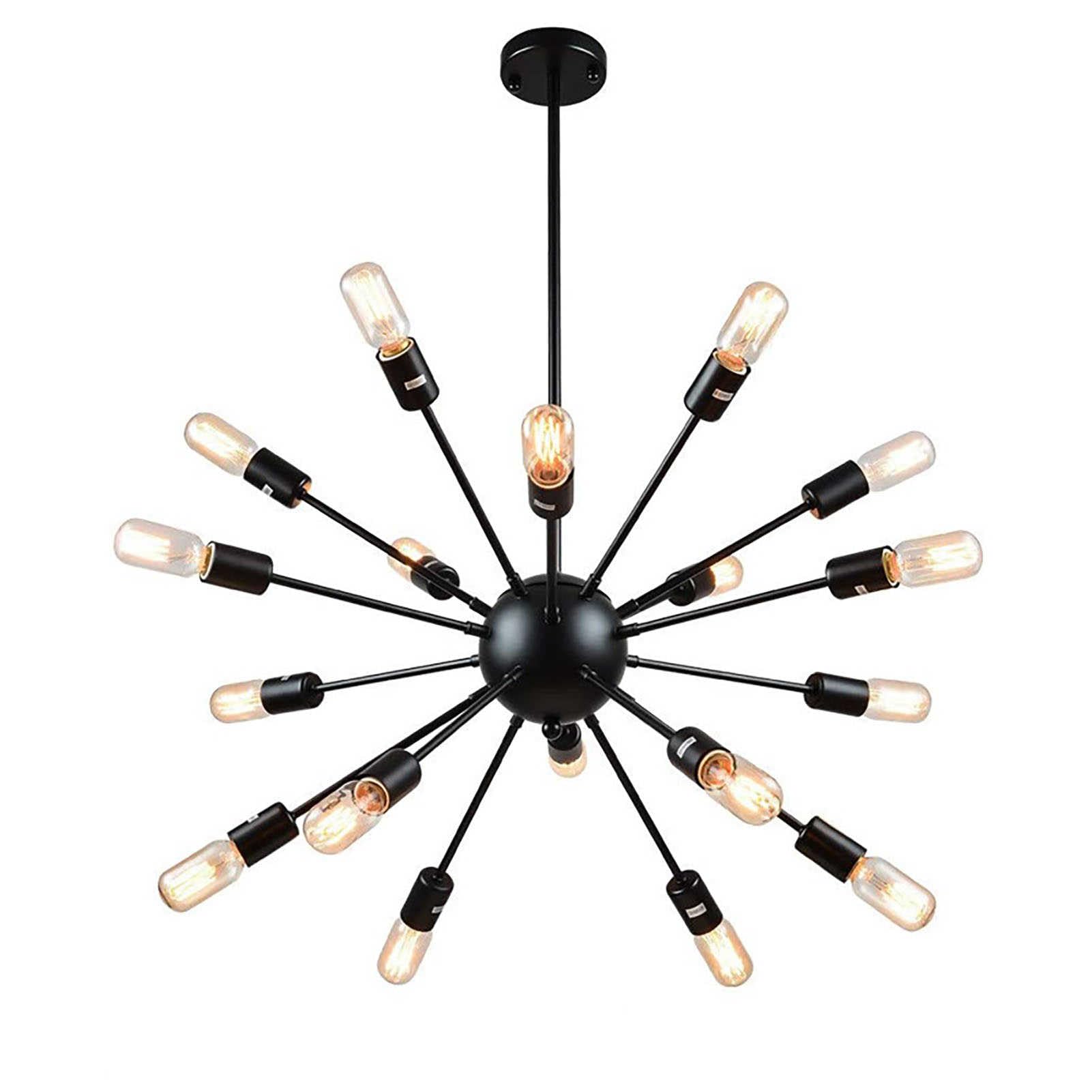LYMSXAZOU Pendant Lights Modern Brushed Nickel Chandelier - Mid Century Light Fixture for Living Room Industrial Flush Mount Ceiling Lighting
