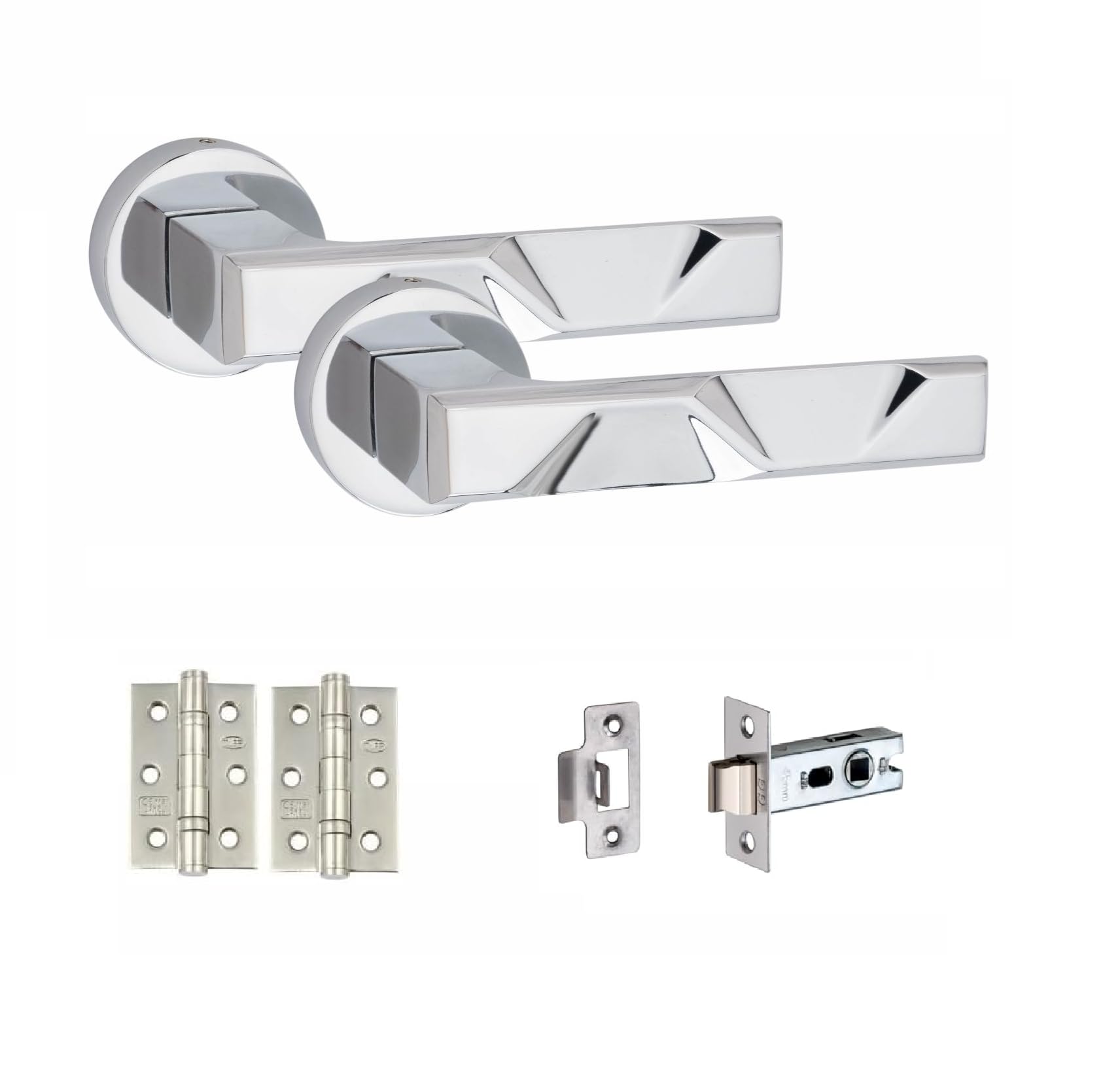 Golden Grace Polished Chrome Modern Nova Handle Set