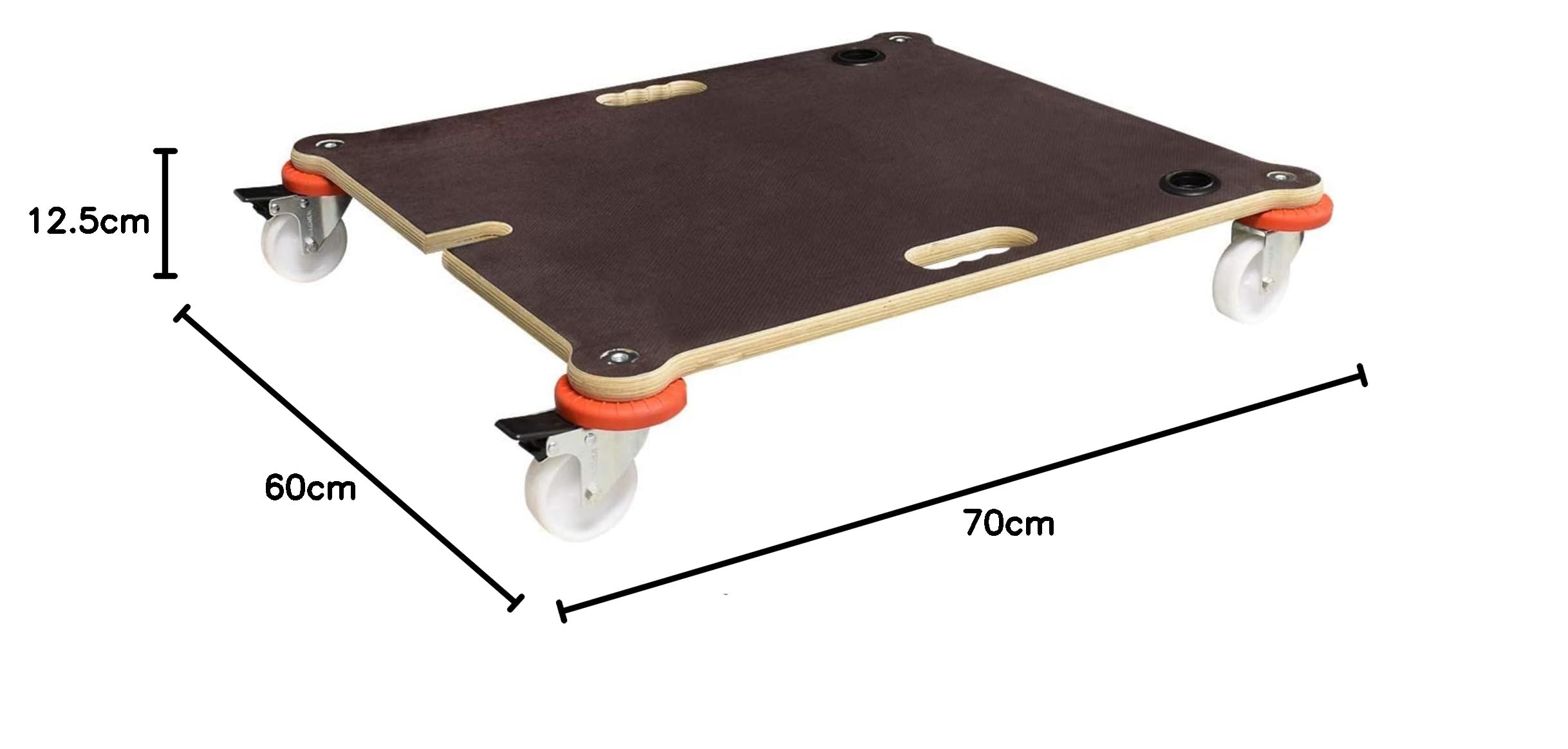 WAGNER Carrello da trasporto/carrello impilabile MM 1376 I 70 x 60 cm - ideale per impilare sedie I 200 kg di portata 200 kg I salvaspazio, antiscivolo, 2 freni - 20137601