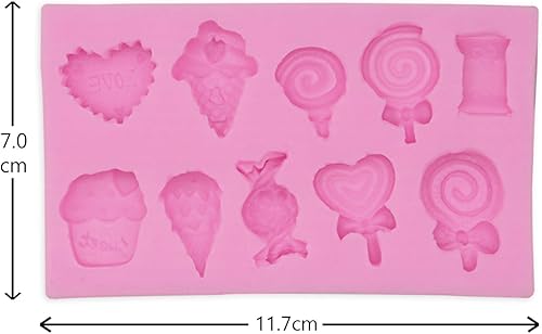 Miniatura 3 de 2 moldes de silicona en forma de piruleta para helado, dulces, moldes de silicona para pudín, muffin, alfombrillas de impresión, fondant barroco,